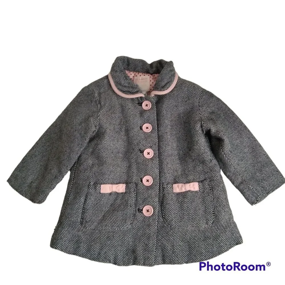 Vtg Old Navy Pea Coat Girls 2T Church Easter Holiday Spring Festival Warm Y2k